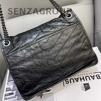 Saint Laurent Black Silver Niki Medium Chain Shoulder Bag Classic Women