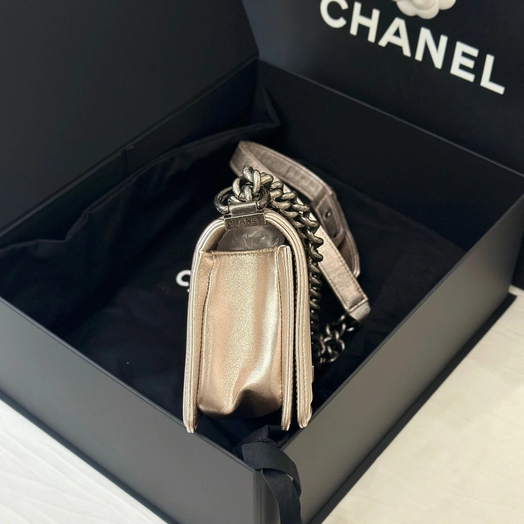 Chanel Full Diamond Calfskin LeBoy Small Shoulder Bag For Women