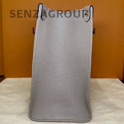 Louis Vuitton Onthego GM Monogram Tote Bag Small Grey Gold Women's Fashion