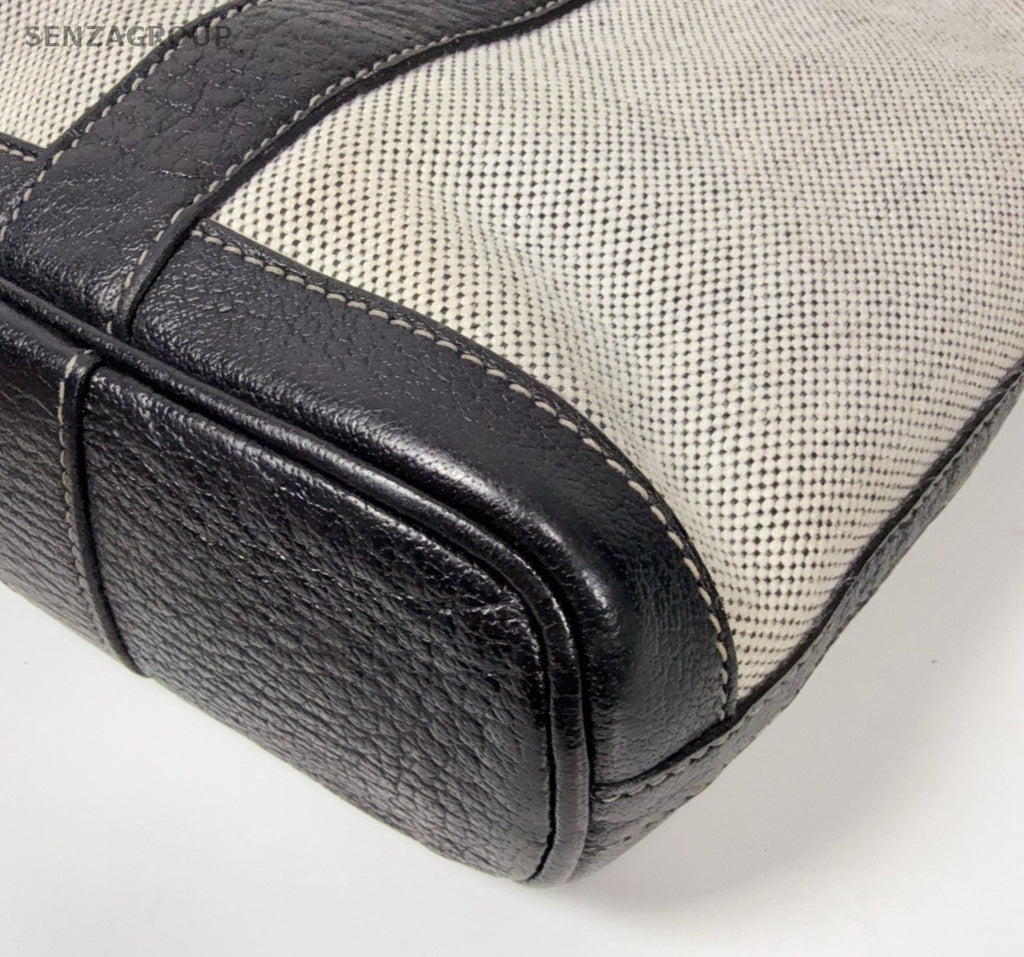 Hermes Garden Flie28 Handbag Crossbody Gray Black Silver Women Classic