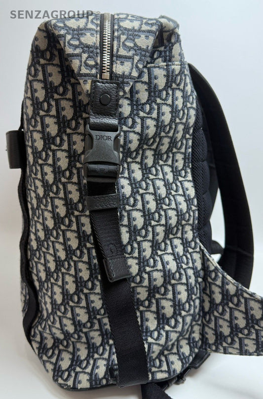 Christian Dior Camp Oblique Backpack Black Unisex Adults Classic Designer