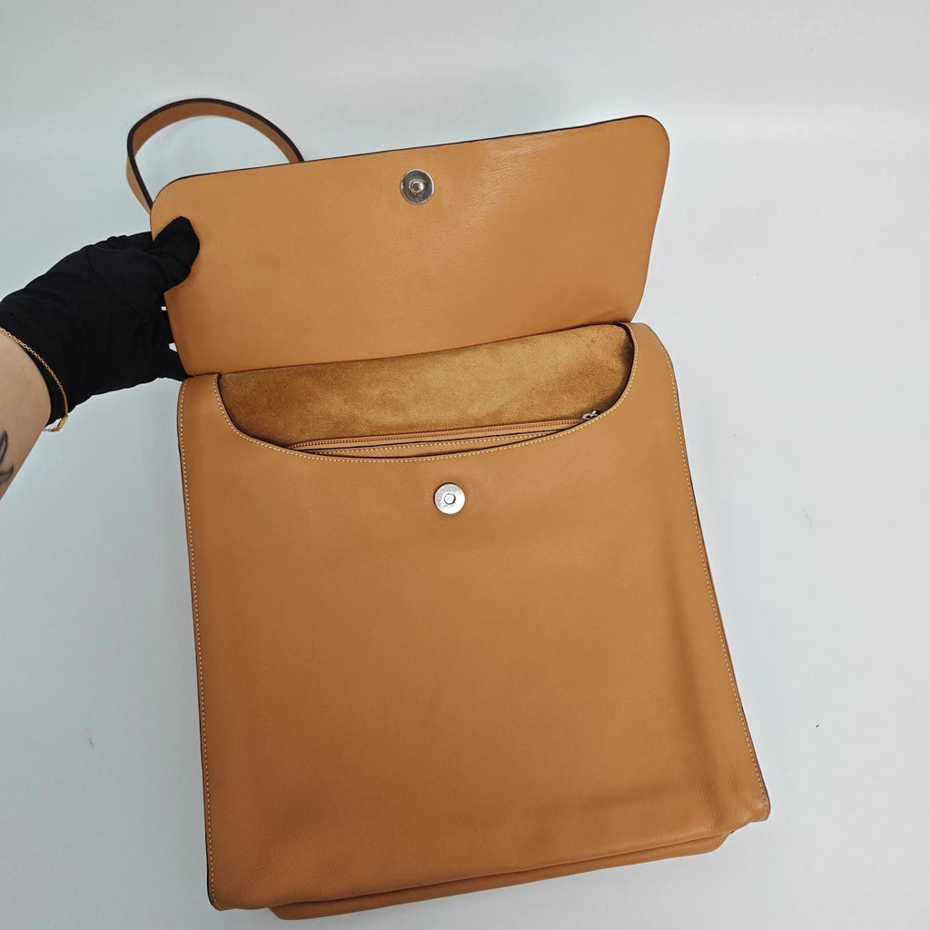 Loewe Leather Beige Flap Shoulder Bag For Women