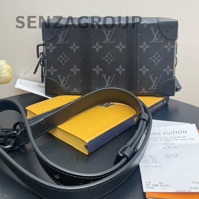 Louis Vuitton Monogram Trunk Shoulder Crossbody Bag Black Unisex Classic