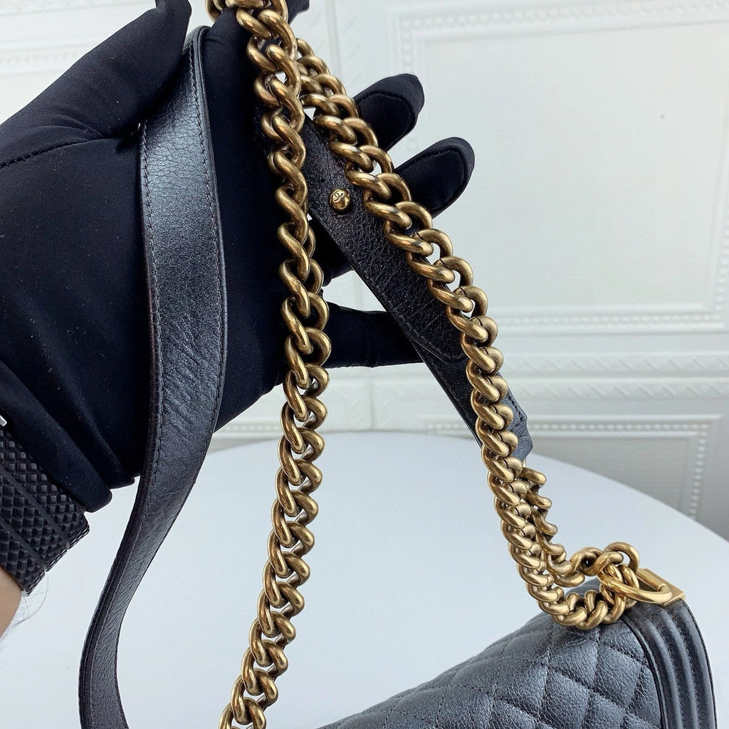 CHANEL Leather LeBoy Medium Shoulder Bag For Women