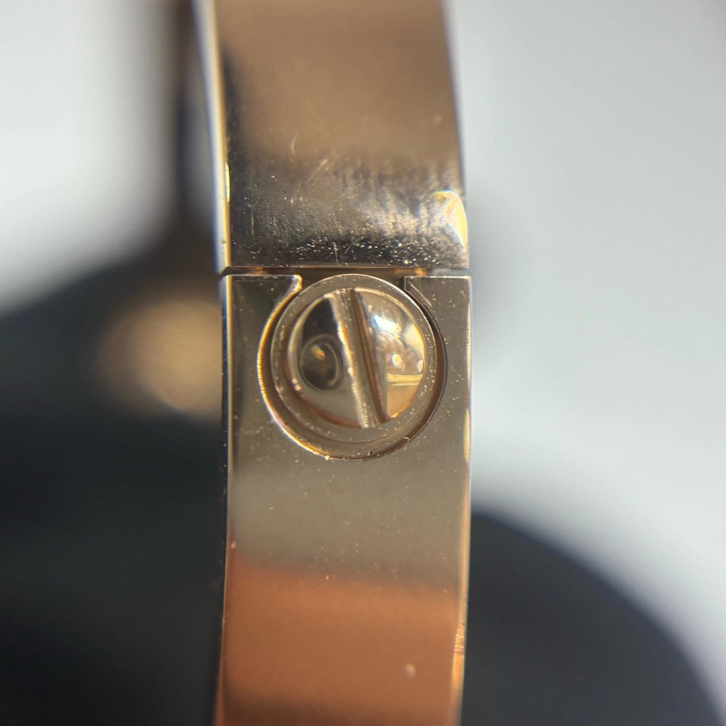 Cartier Love Classic 6.1mm Bangle Bracelet 18k Rose Gold Double Screw Size16