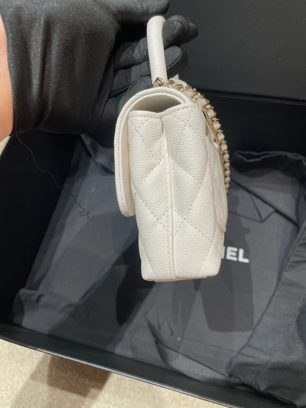 New CHANEL Coco Handle Mini Top Handle Bag For Women