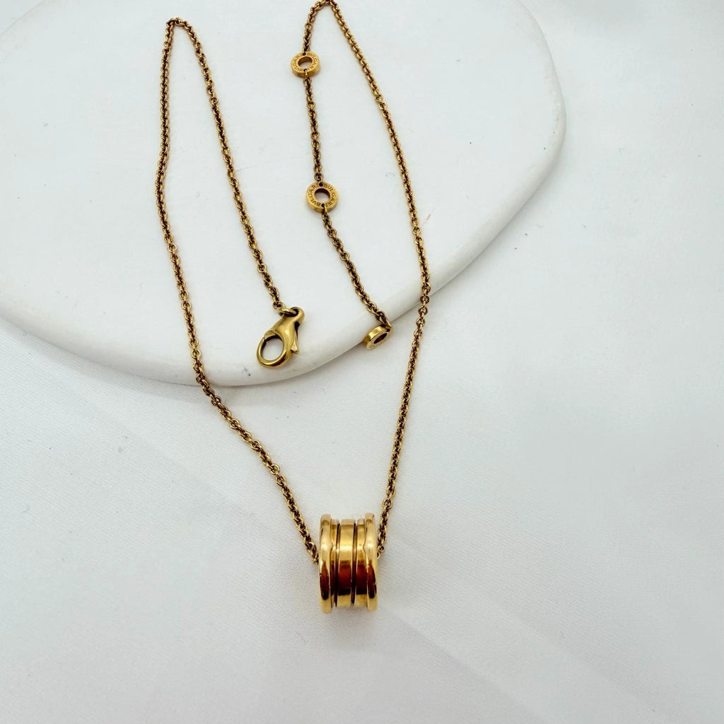 BVLGARI B-zero1 18K Yellow Gold Pendant Necklace