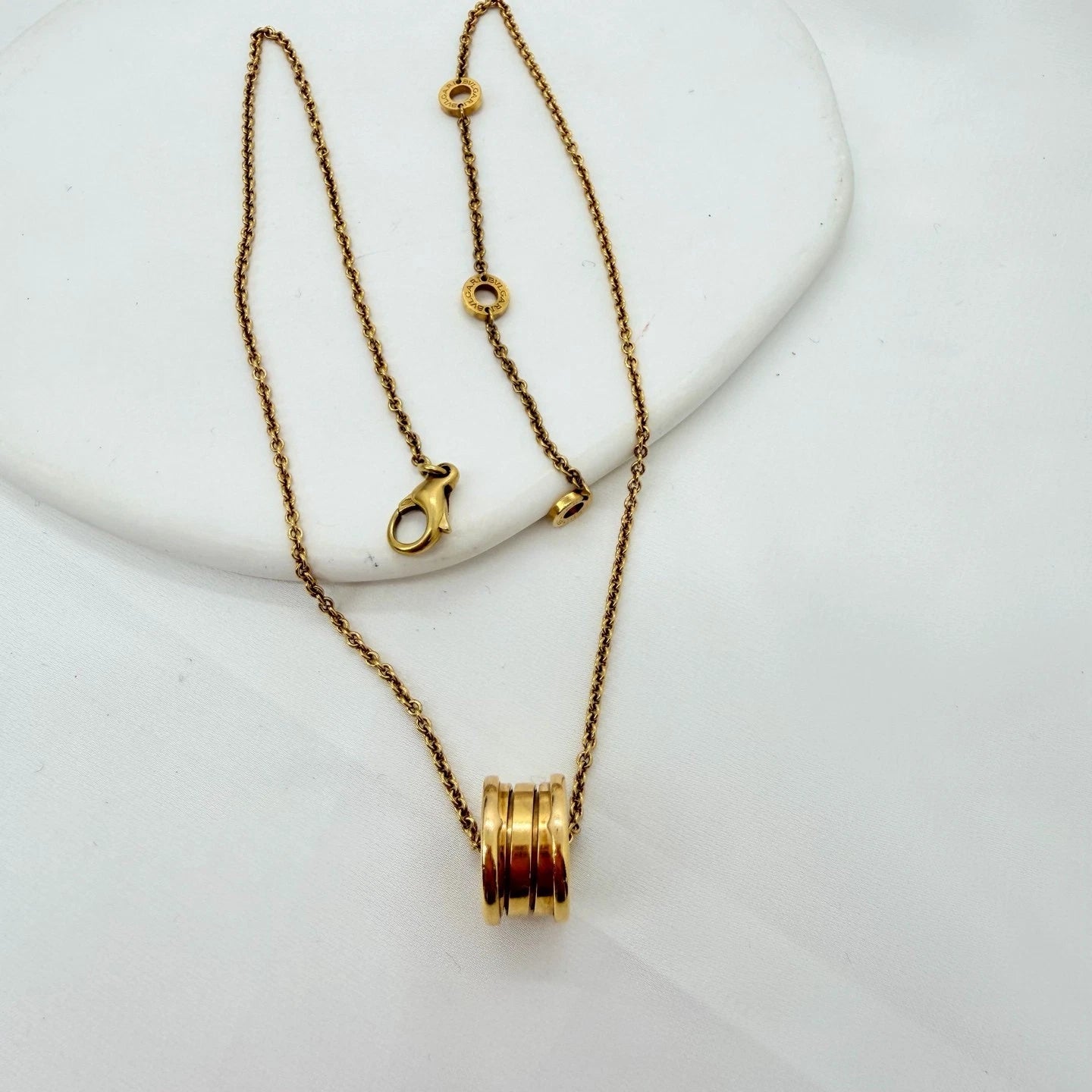 BVLGARI B-zero1 18K Yellow Gold Pendant Necklace
