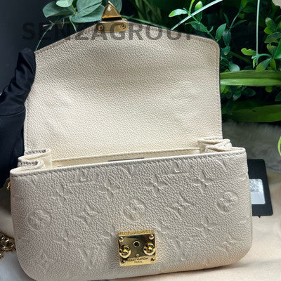 Louis Vuitton Monogram Leather Messenger Chain Crossbody Shoulder Bag