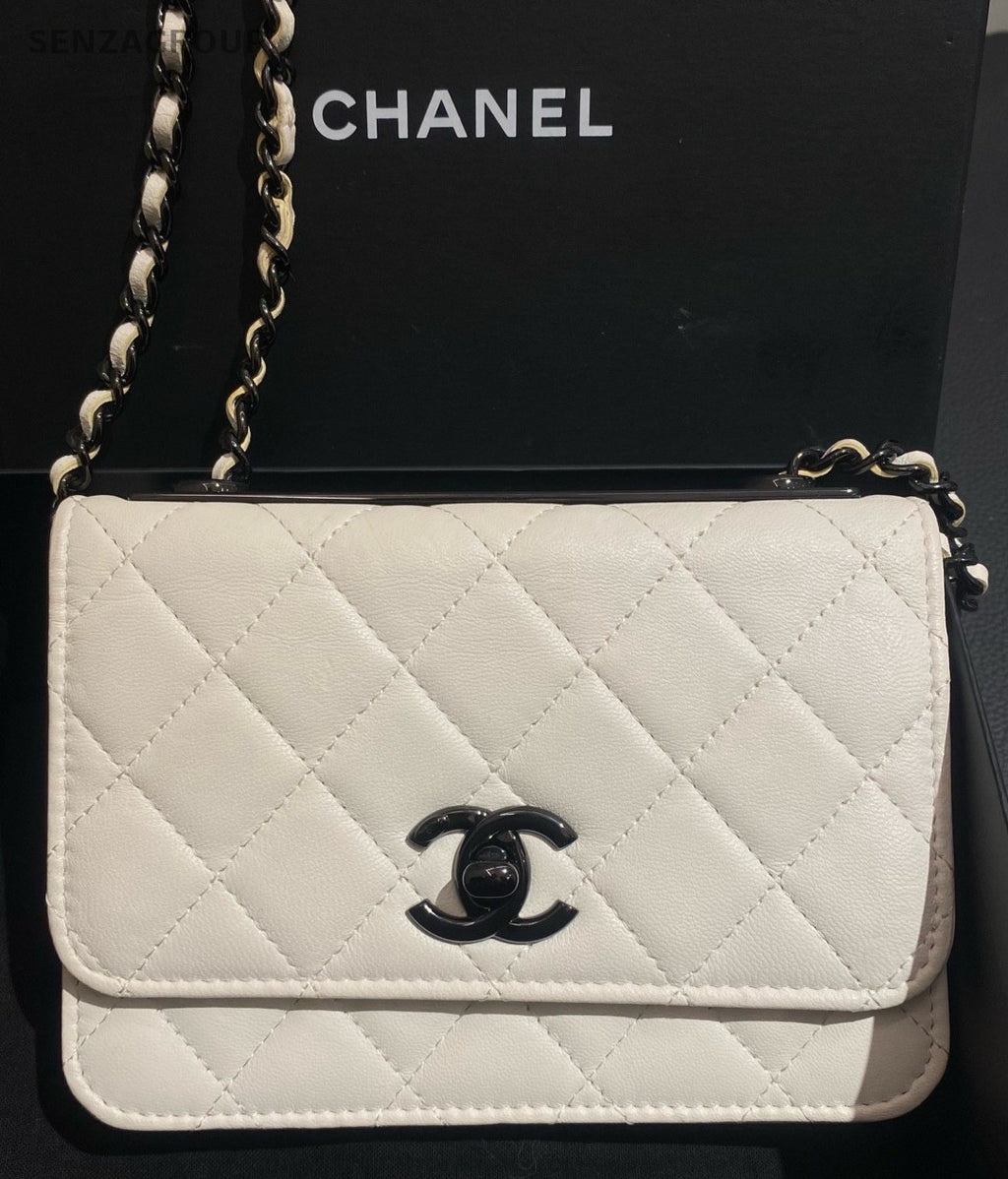 Chanel Trendy CC Chain Shoulder Bag White Black Women Classic Designer