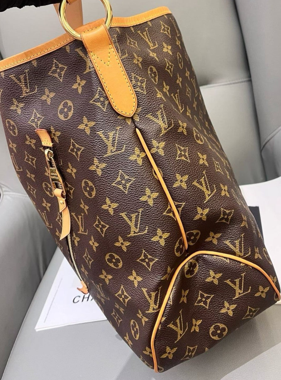 Louis Vuitton Delightful GM Monogram Shoulder Bag Brown Gold Women Classic
