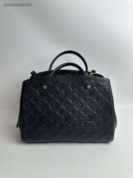 SJ0001  Louis Vuitton leather Tote Bags Montaigne MM Bag (Z)