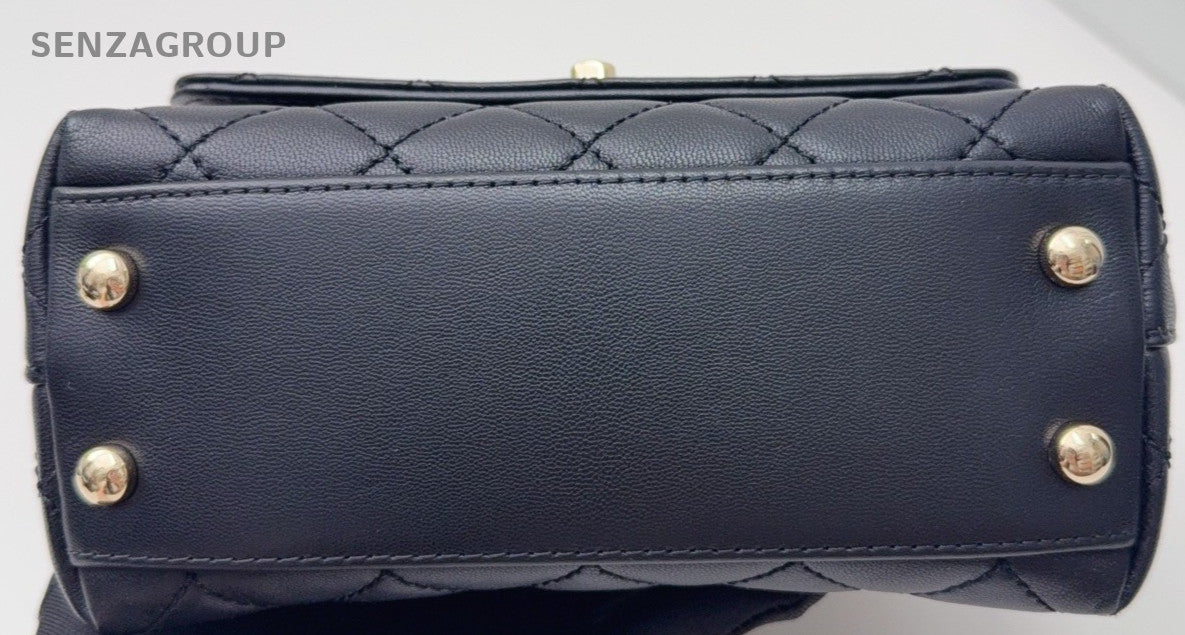 Chanel Cocohandle Mini Rainbow Tope Handle Bag Chain Shoulder Black Women