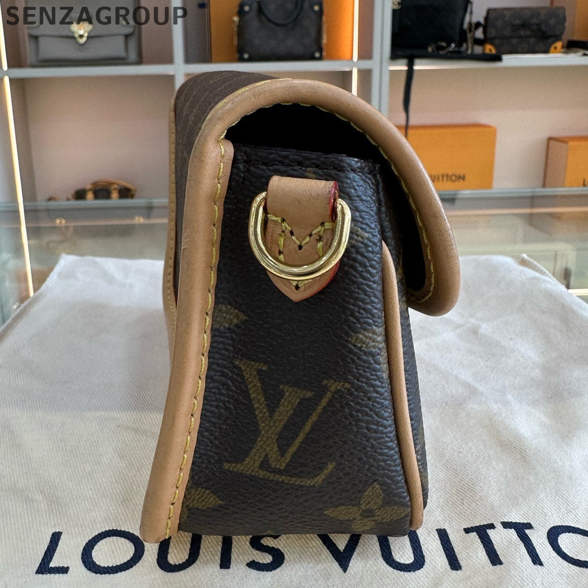 Louis Vuitton NANO Fagotti Monogram Shoulder Crossbody Bag Brown Classic Women