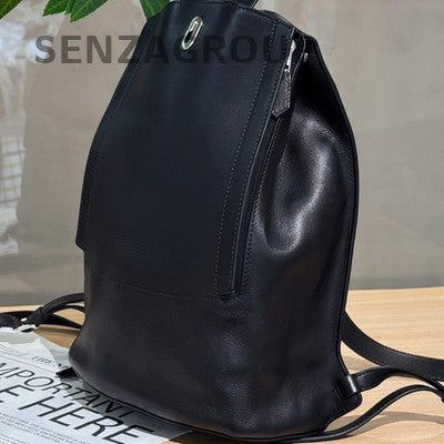 Hermès Black Silver GR24 Backpack Evergrain Leather Unisex Classic