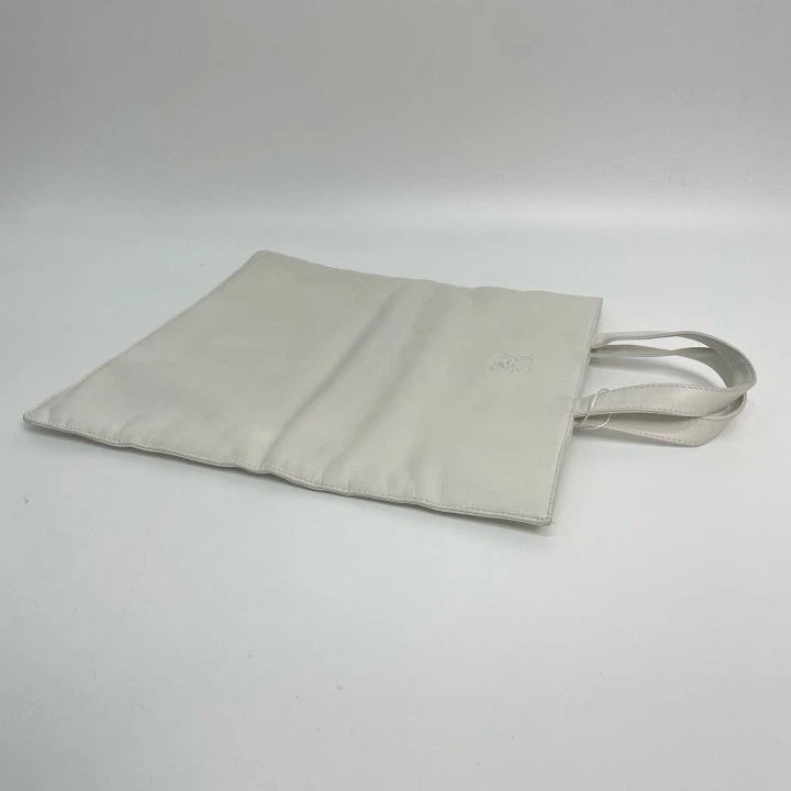 Loewe Women's White Calfskin Handbag Tote Briefcase Pre-owned