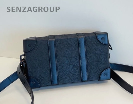 Louis Vuitton Soft Trunk Monogram Shoulder Bag Crossbody Black Unisex Adults