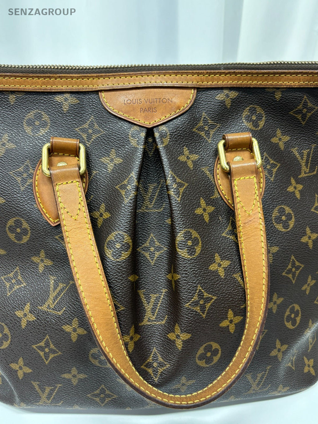 Louis Vuitton Monogram Palermo MM 2way Shoulder bag tote Brown