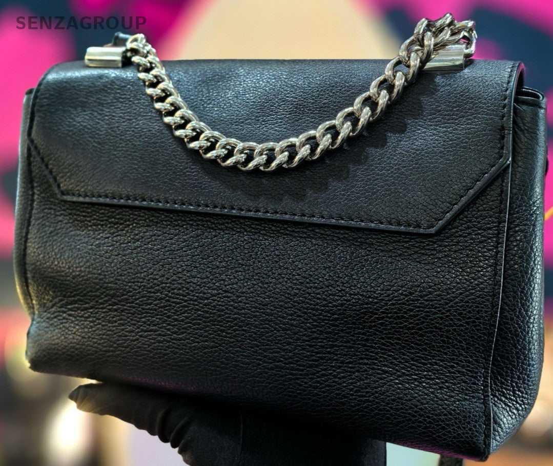 Louis Vuitton Lockme BB Chain Shoulder bag Calfskin Women Black Silver