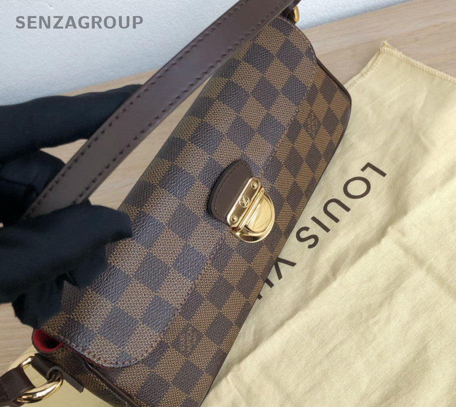 Louis Vuitton Brown Damier Ebene 2Way Handbag Shoulder Bag Women Classic Vintage