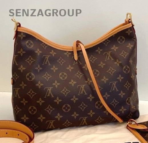 Louis Vuitton Carryall PM Monogram Shoulder Bag Crossbody Brown Gold Women