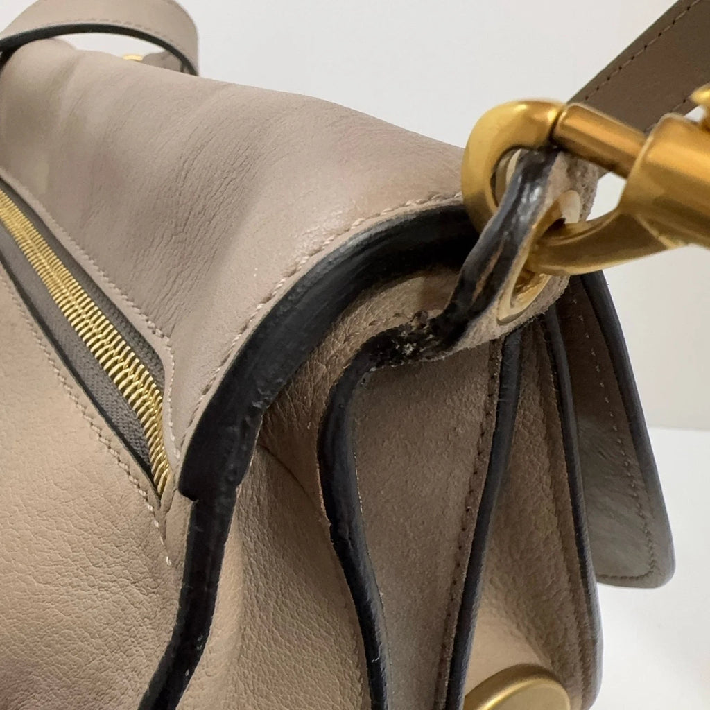 Chloe Leather Women Elephant Grey Shoulder Crossbody Bag