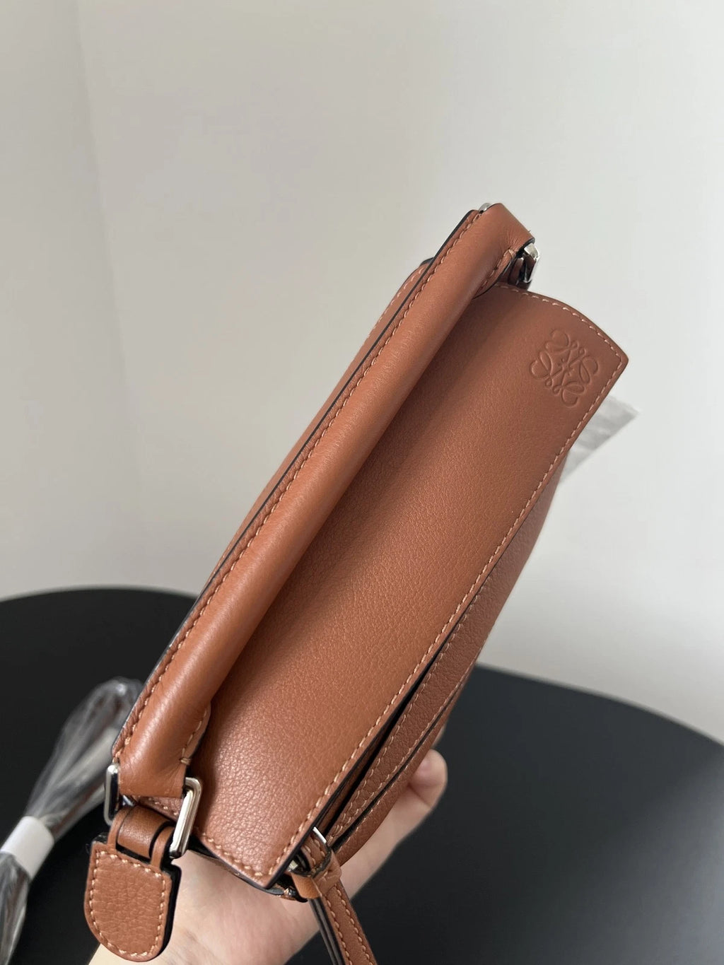 Authentic Loewe Puzzle Mini Caramel Brown Leather Geometric Handbag Crossbody