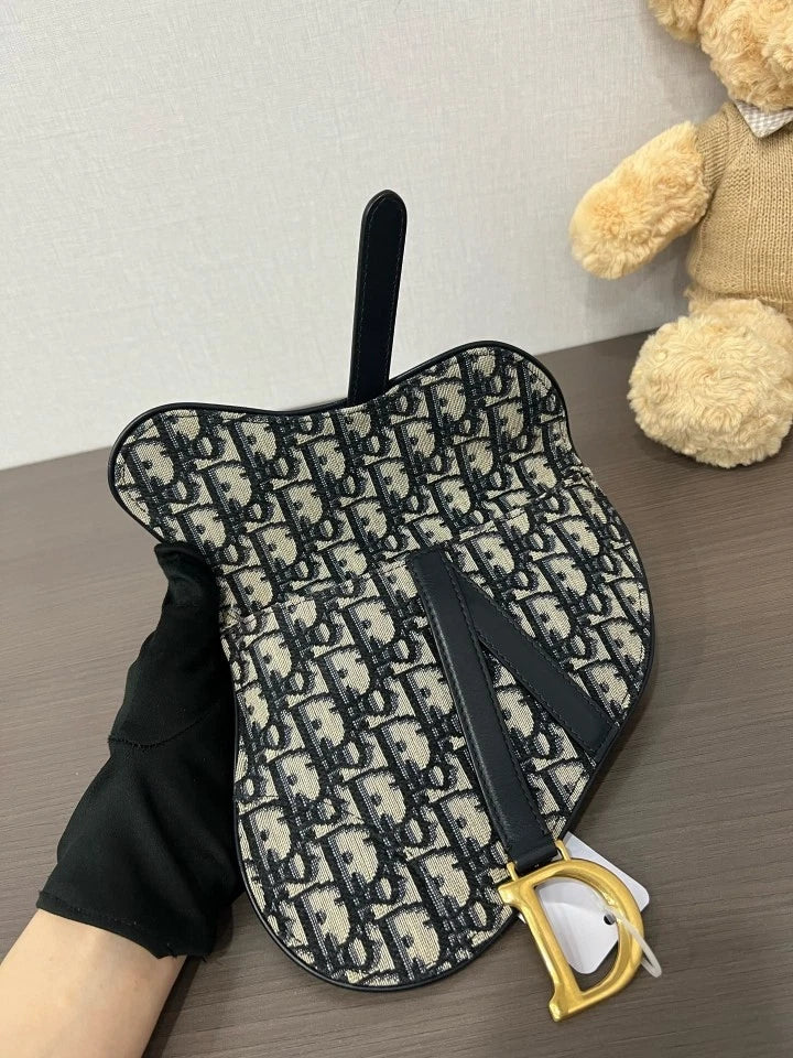Dior Monogram Canvas Saddle Waist Chest Bag For Women