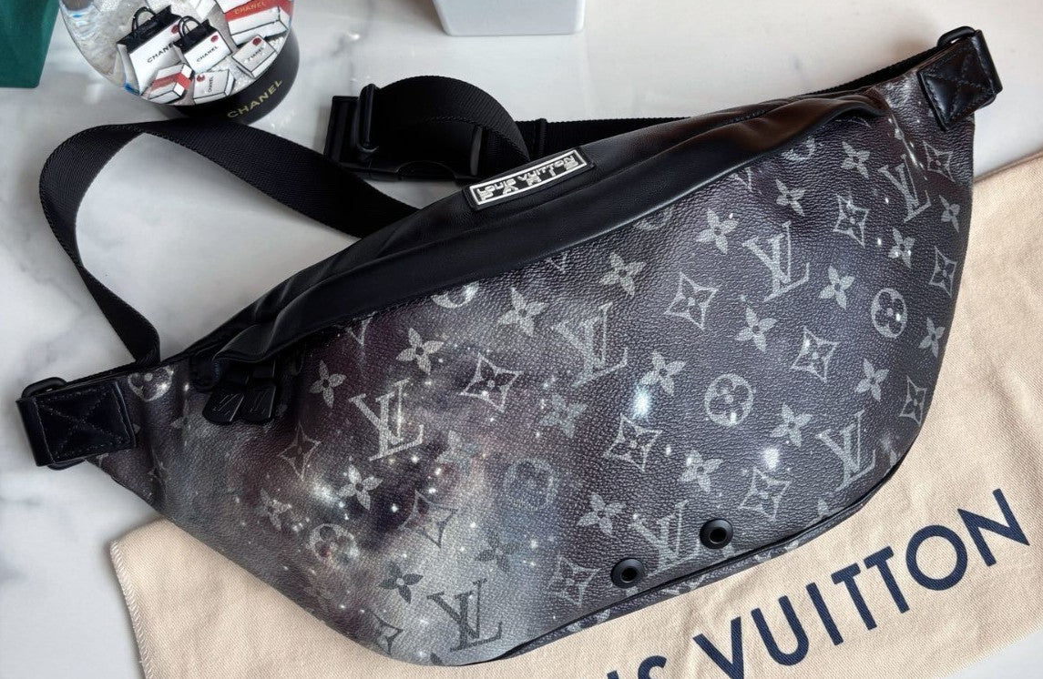 Louis Vuitton Discovery Monogram Chest Bag Black Unisex Adults Almost Brand New