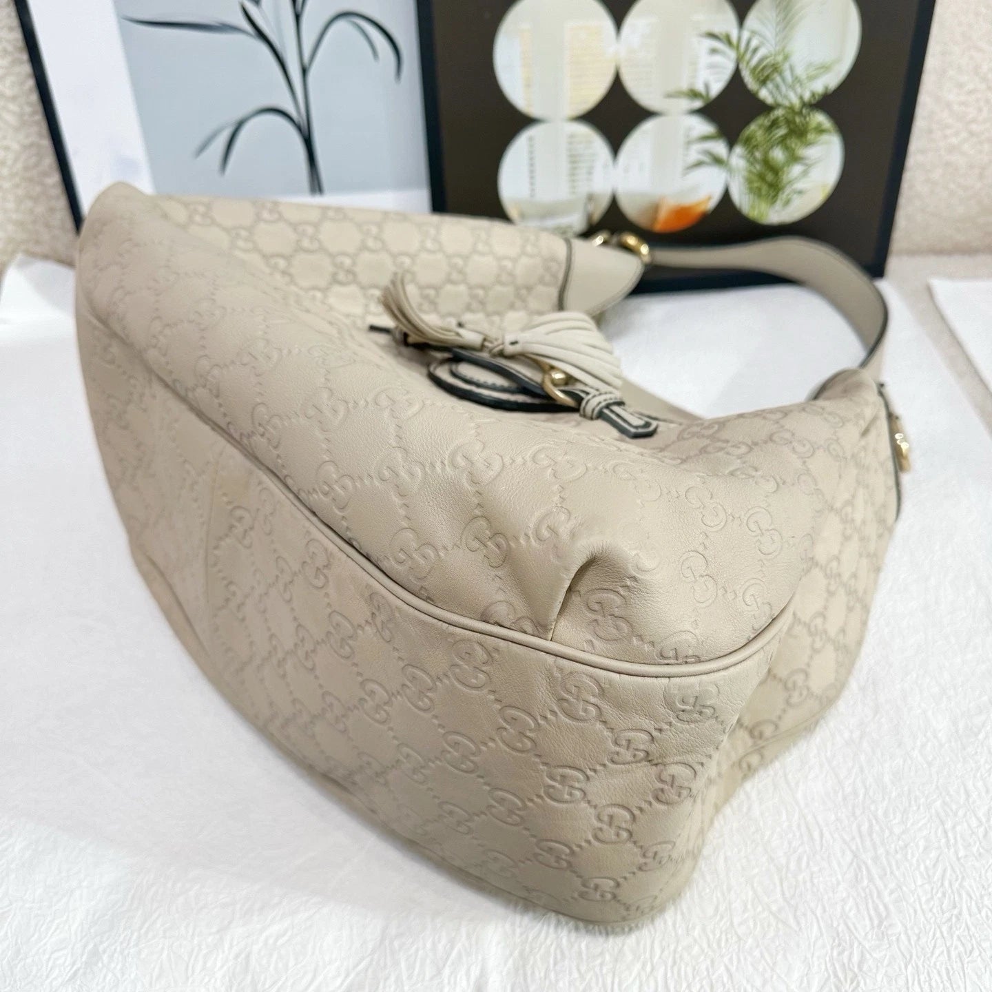 Gucci Vintage Monogram Canvas Shoulder Bag For Women