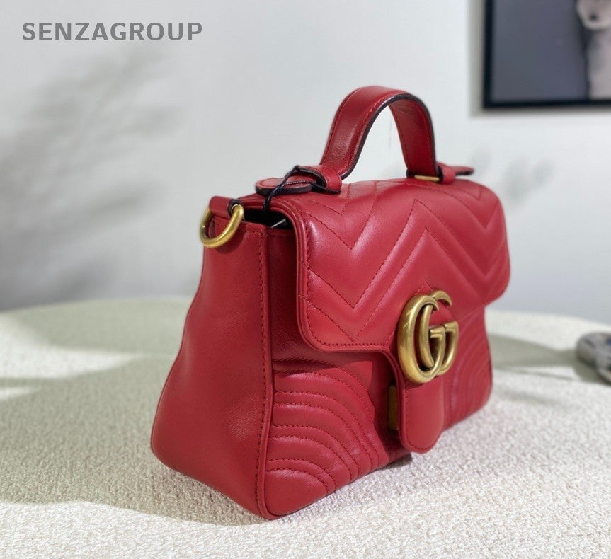GUCCI Handbag Shoulder Crossbody bag Woman Marmont Red