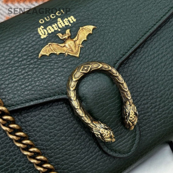 Gucci Garden WOC Chain Shoulder Bag Crossbody Green Gold Used Women Classic