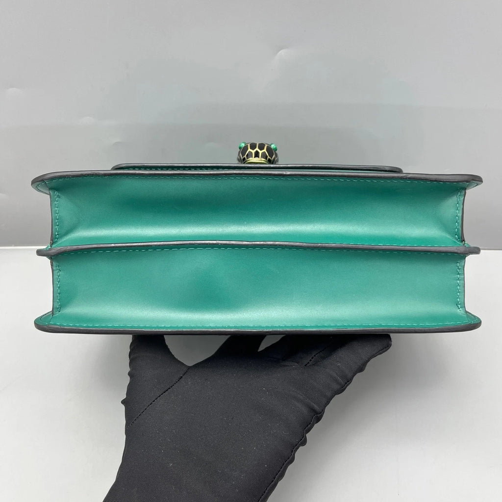 Bvlgari Medium Serpenti Shoulder Bag Green For Women