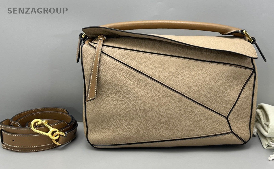 LOEWE Puzzle MM Shoulder Crossbody Bag Sand Women