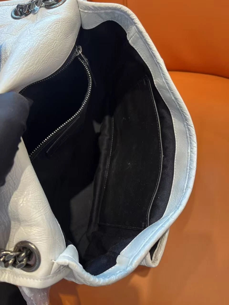 Saint Laurent Niki Chain Shoulder Bag for Women White