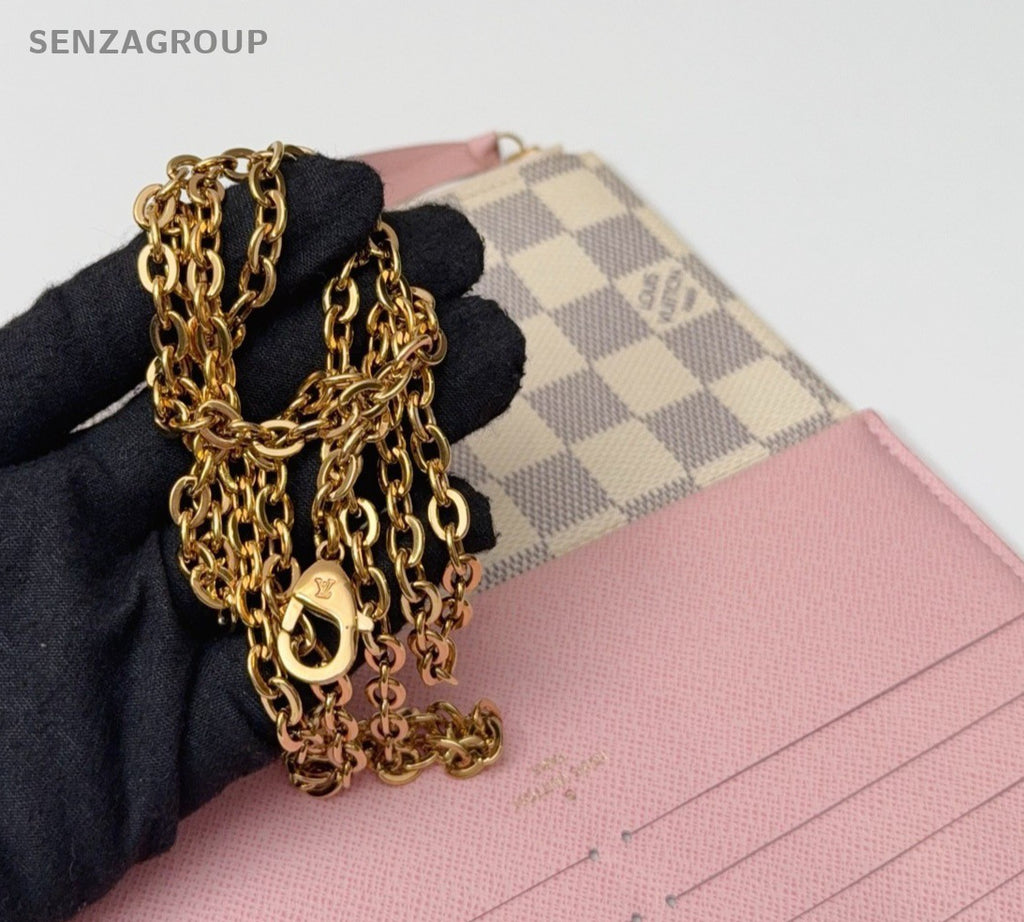 Louis Vuitton Félicie Pochette Damier Ebene Chain Shoulder bag Crossbody Women
