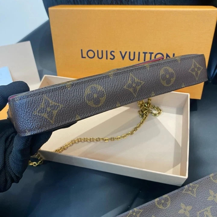 Louis Vuitton Pochette Felicie Monogram Chain Shoulder Crossbody Women D