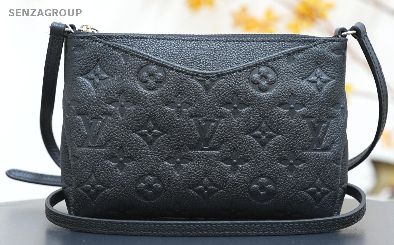 Louis Vuitton Monogram Pallas Clutch Black Empreinte Shoulder bag Crossbody