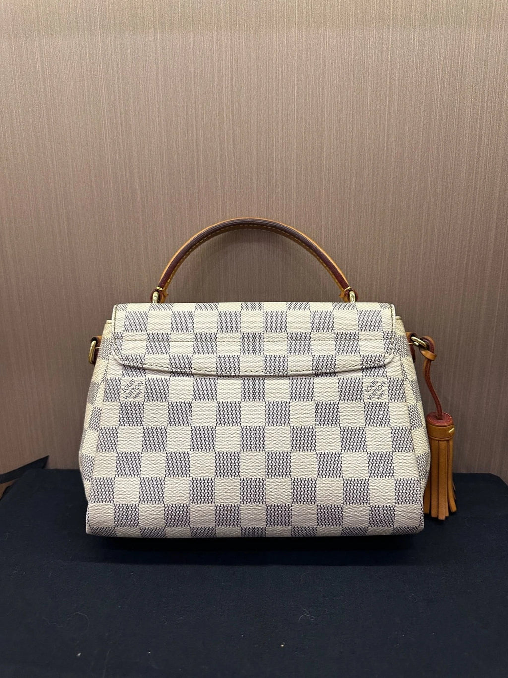 Louis Vuitton Croisette Canvas Damier White Crossbody Excellent