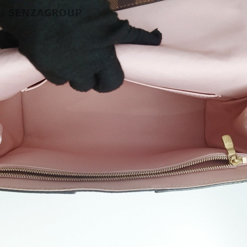 Louis Vuitton Cluny MM Top Handle Bag Brown Pink Gold Women Classic
