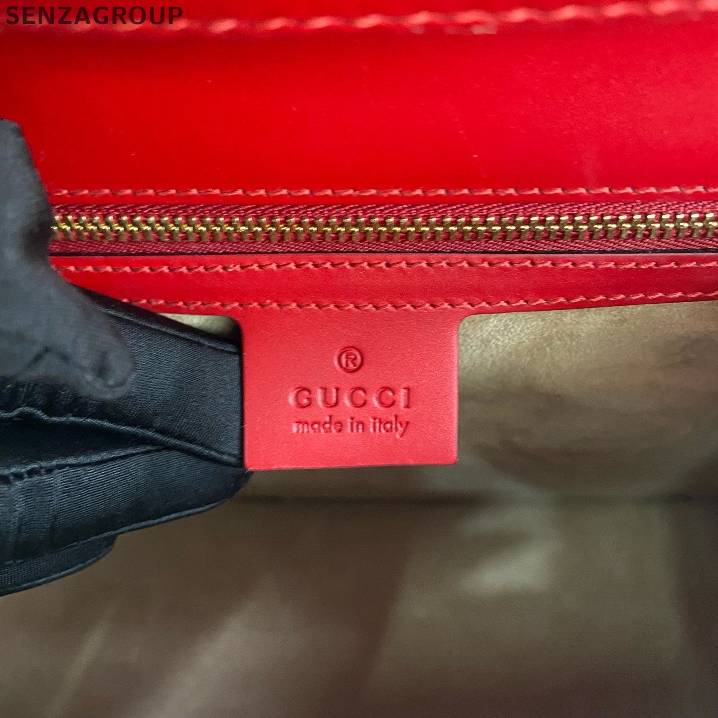 Gucci Sylvie Large Top Handle Shoulder Bag Red Gold - Classic Women's