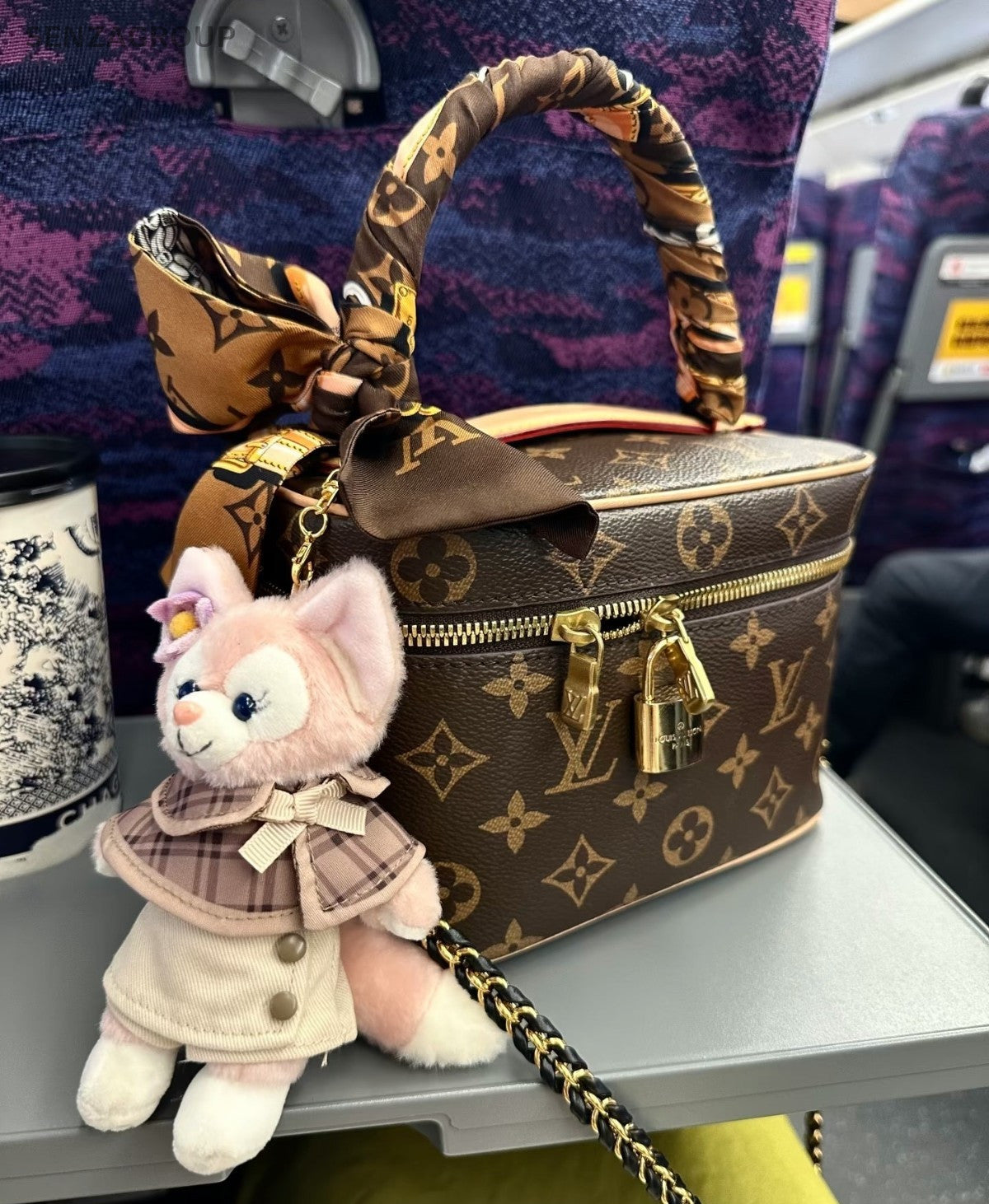 Louis Vuitton Mini Nice Monogram Top Handle Beauty Case Brown Women Brand New
