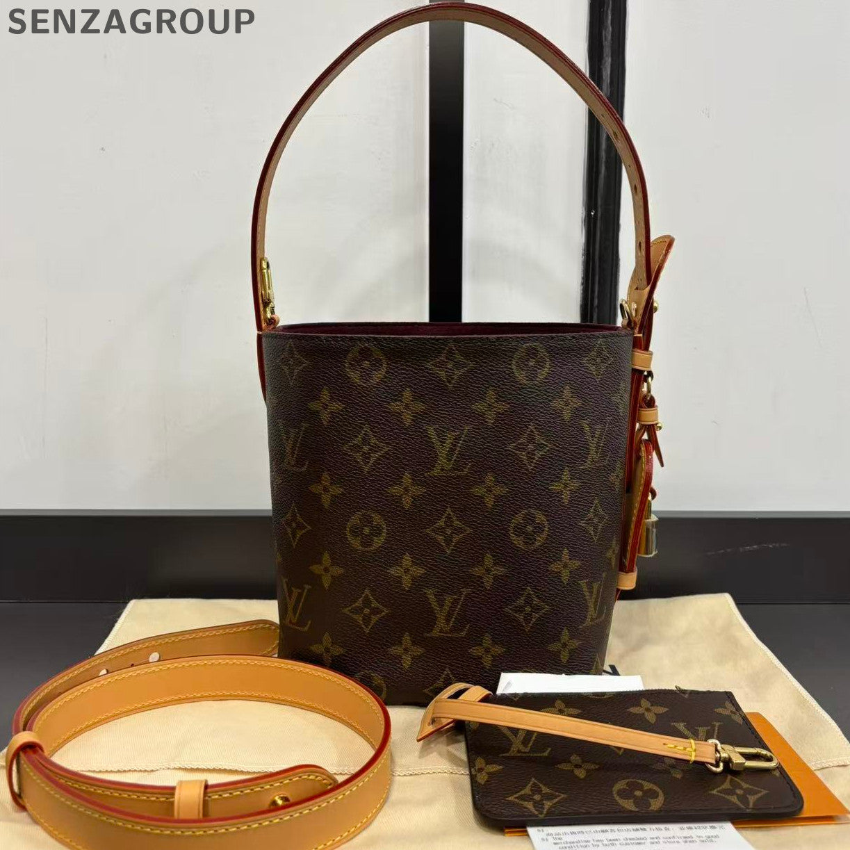 Louis Vuitton All In BB Small Monogram Shoulder Bag Brown Classic Women
