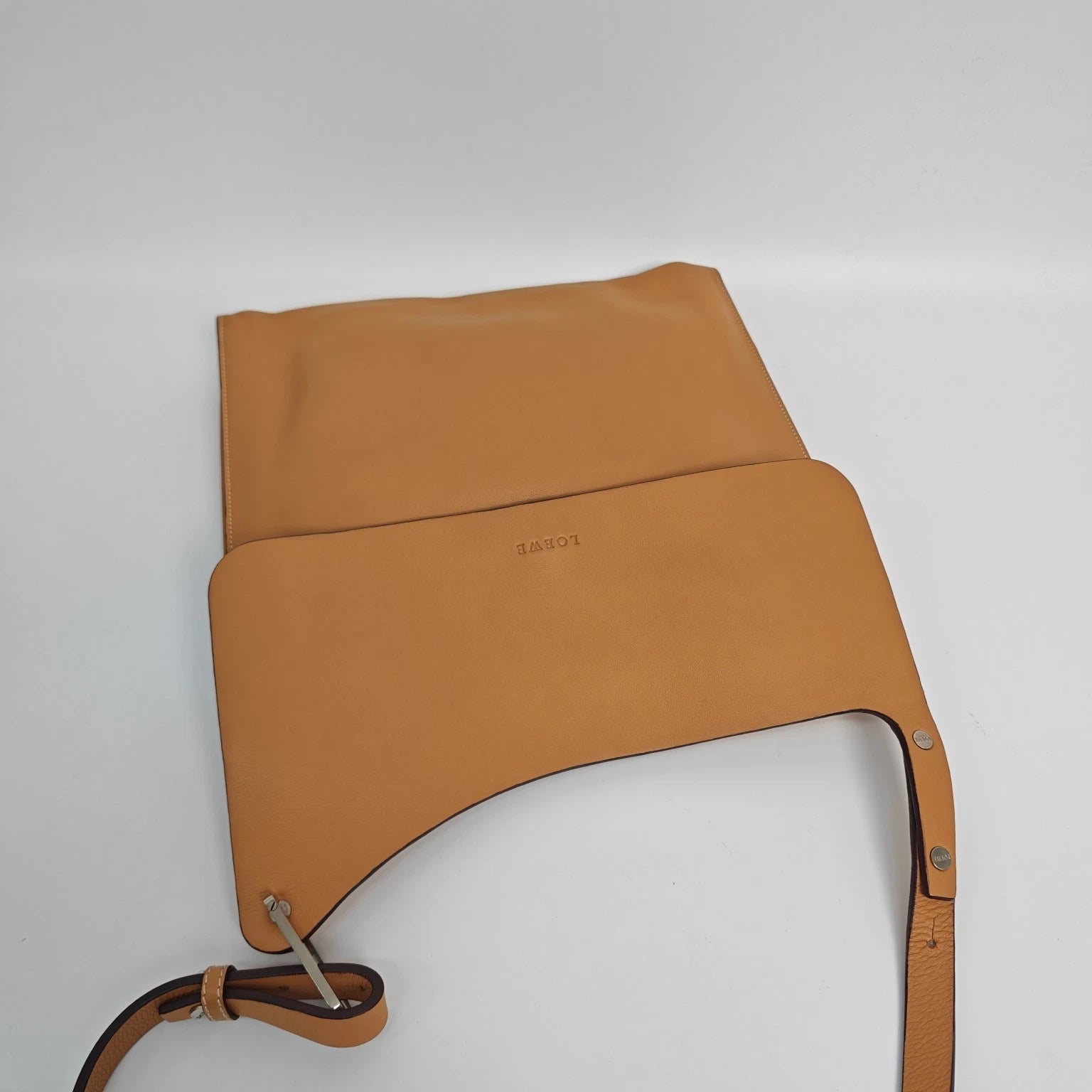 Loewe Leather Beige Flap Shoulder Bag For Women