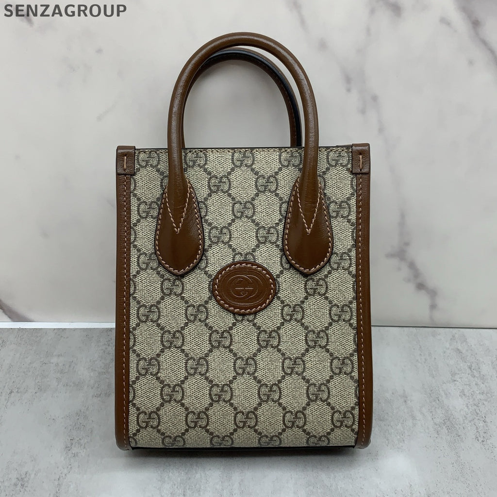 Gucci GG Canvas Brown Tote Bag - Classic Women's Handbag