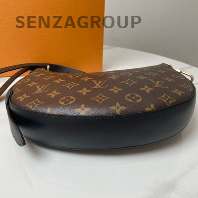 Louis Vuitton Cookie BB Monogram Chain Shoulder Bag Black Brown