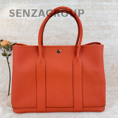 Hermès Garden Party 36 Tote Bag Orange Palladium Hardware Women's Fashion