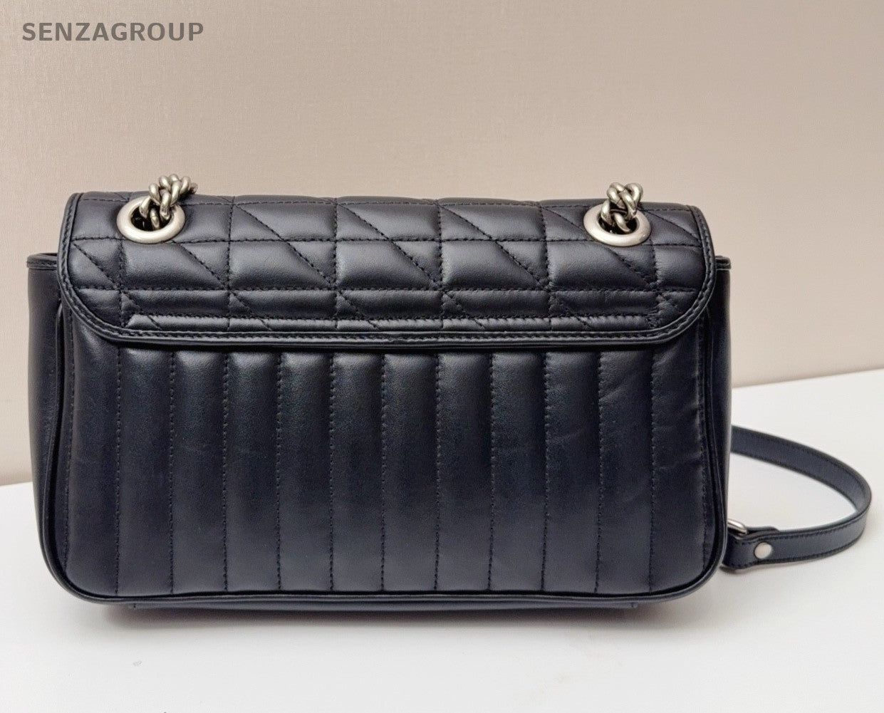 GUCCI GG Marmont 26 Chain Shoulder bag Crossbody Black Silver Women Classic