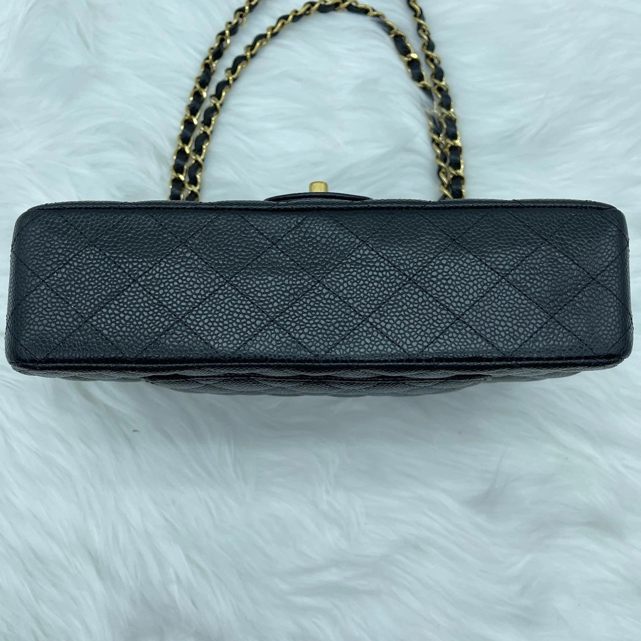 CHANEL Classic CF Black Leather Shoulder Crossbody Bag For Women