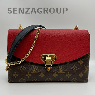 Louis Vuitton Saint Monogram Chain Crossbody Shoulder Bag Brown Red Gold